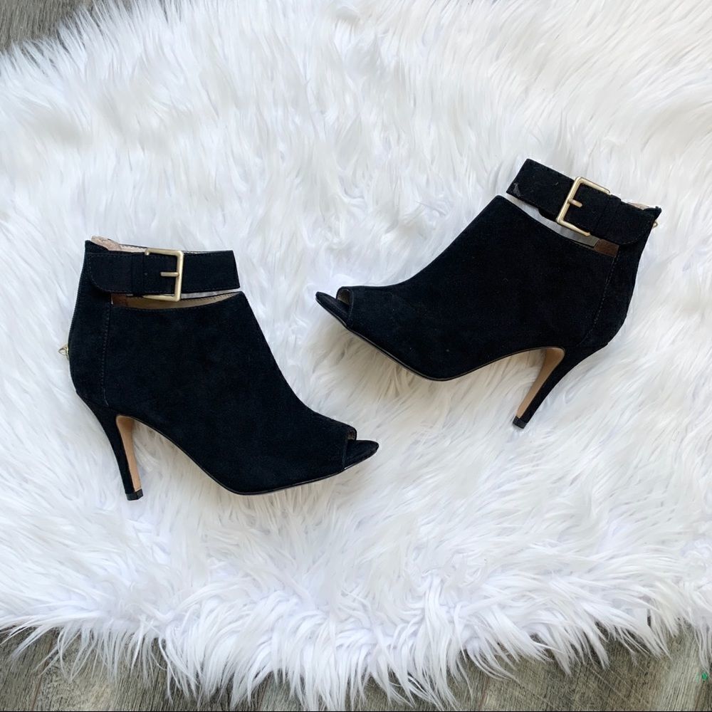 Adrienne Vittadini AV-Gail Stiletto Ankle Boots Black Heeled Booties Size 8
